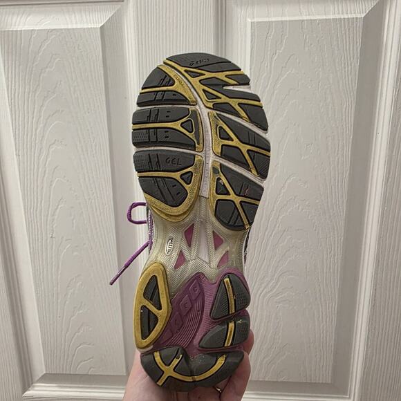 Asics Grey Purple GT-2170 Duomax Gel Supportive Outdoor Running Sneakers Size 8 - Picture 6 of 9